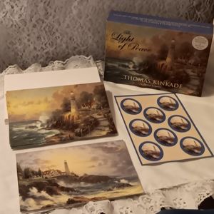 10 Vintage Thomas Kinkade "The Light of Peace" Note Cards